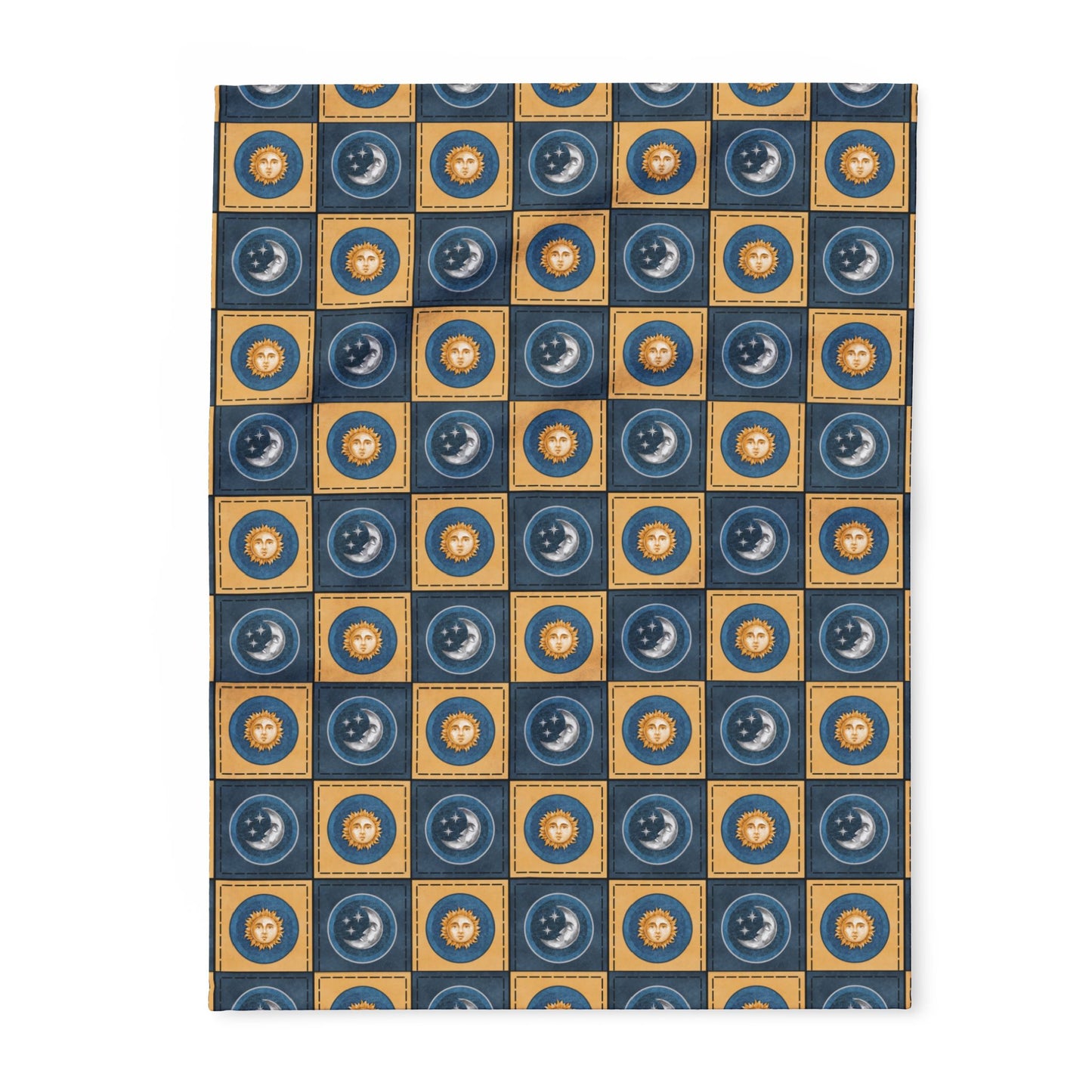 Fleece Blanket - Celestial Sun Moon Star Print