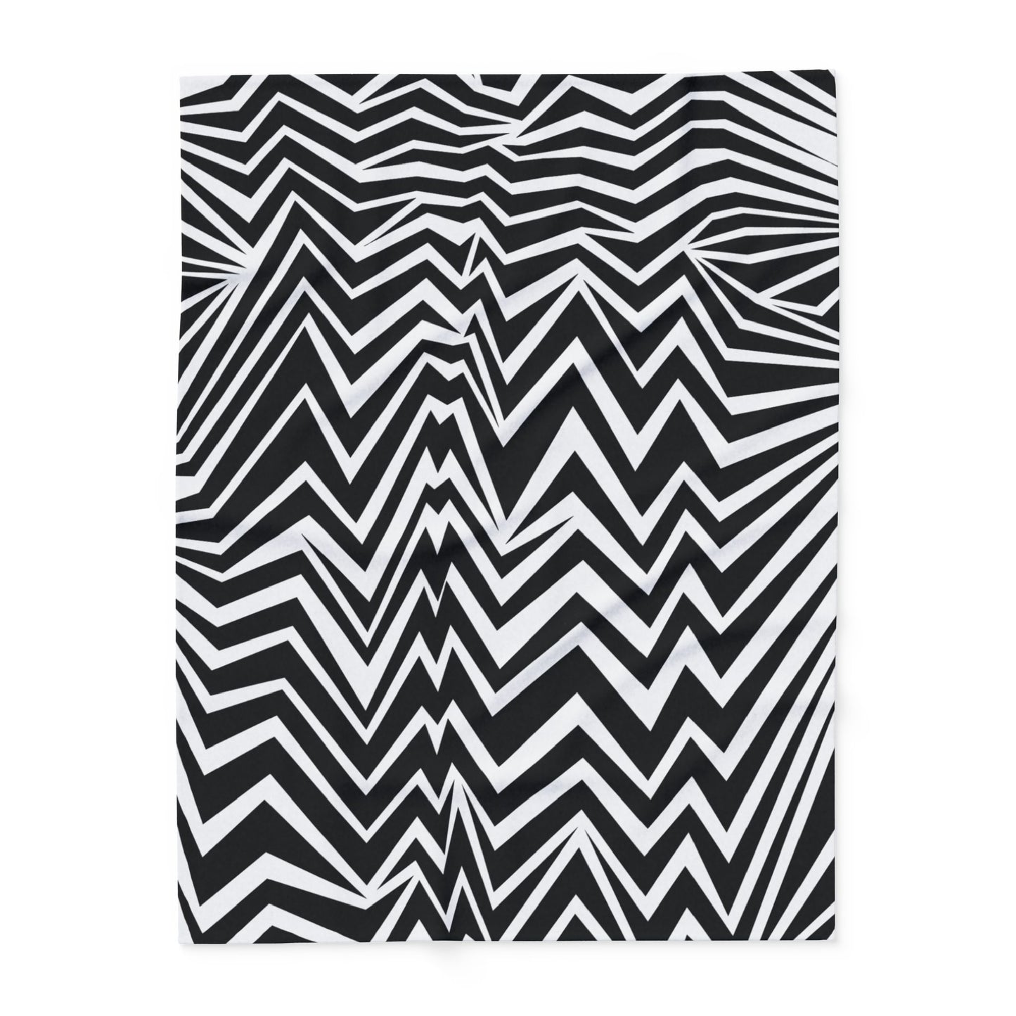 Arctic Fleece Black Chevron Blanket