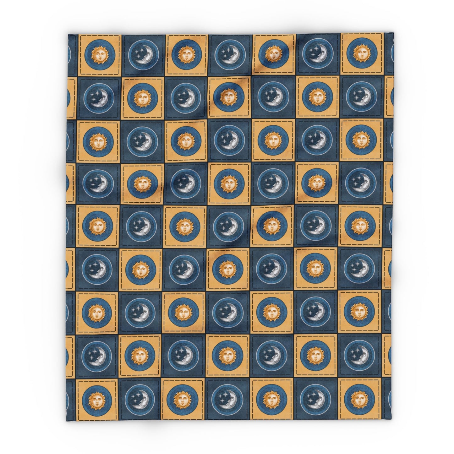 Fleece Blanket - Celestial Sun Moon Star Print