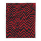 Fleece Black and Red Chevron Blanket