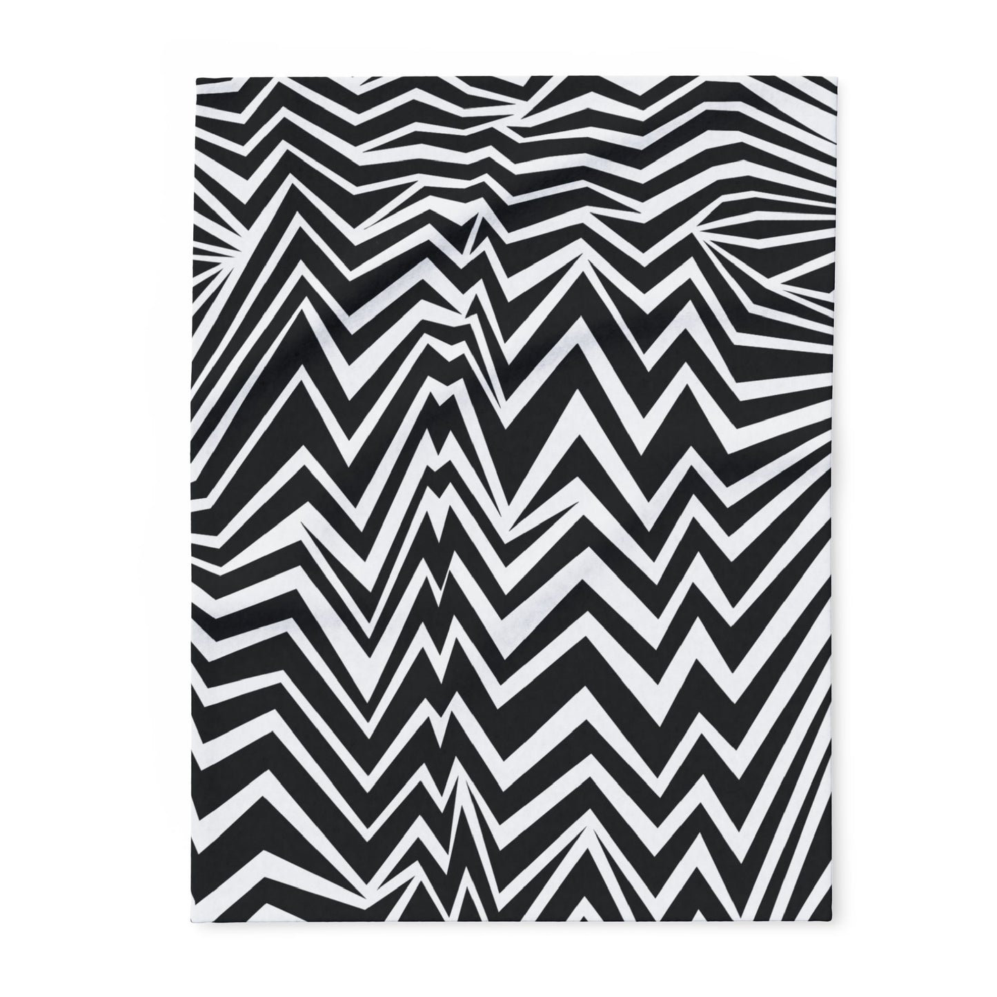 Arctic Fleece Black Chevron Blanket