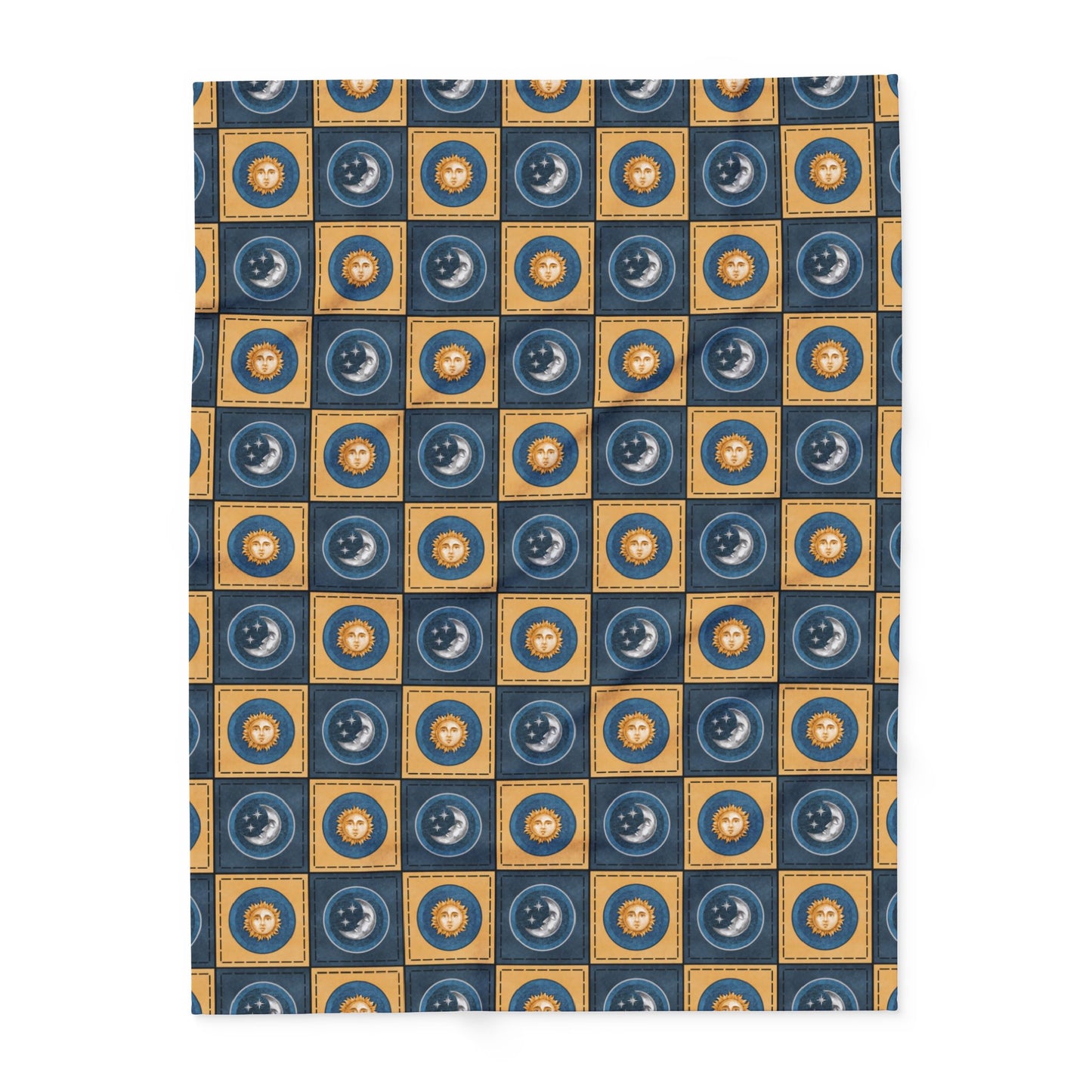 Fleece Blanket - Celestial Sun Moon Star Print