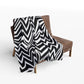 Arctic Fleece Black Chevron Blanket