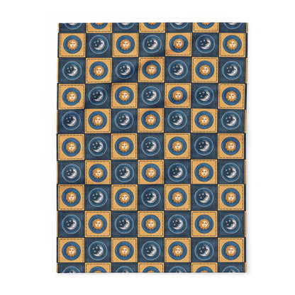 Fleece Blanket - Celestial Sun Moon Star Print