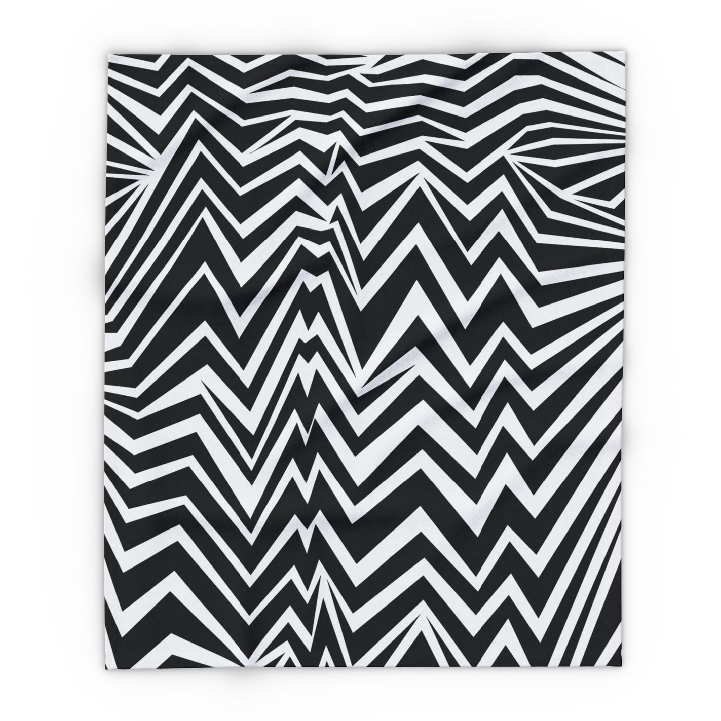 Arctic Fleece Black Chevron Blanket