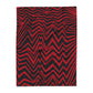 Fleece Black and Red Chevron Blanket