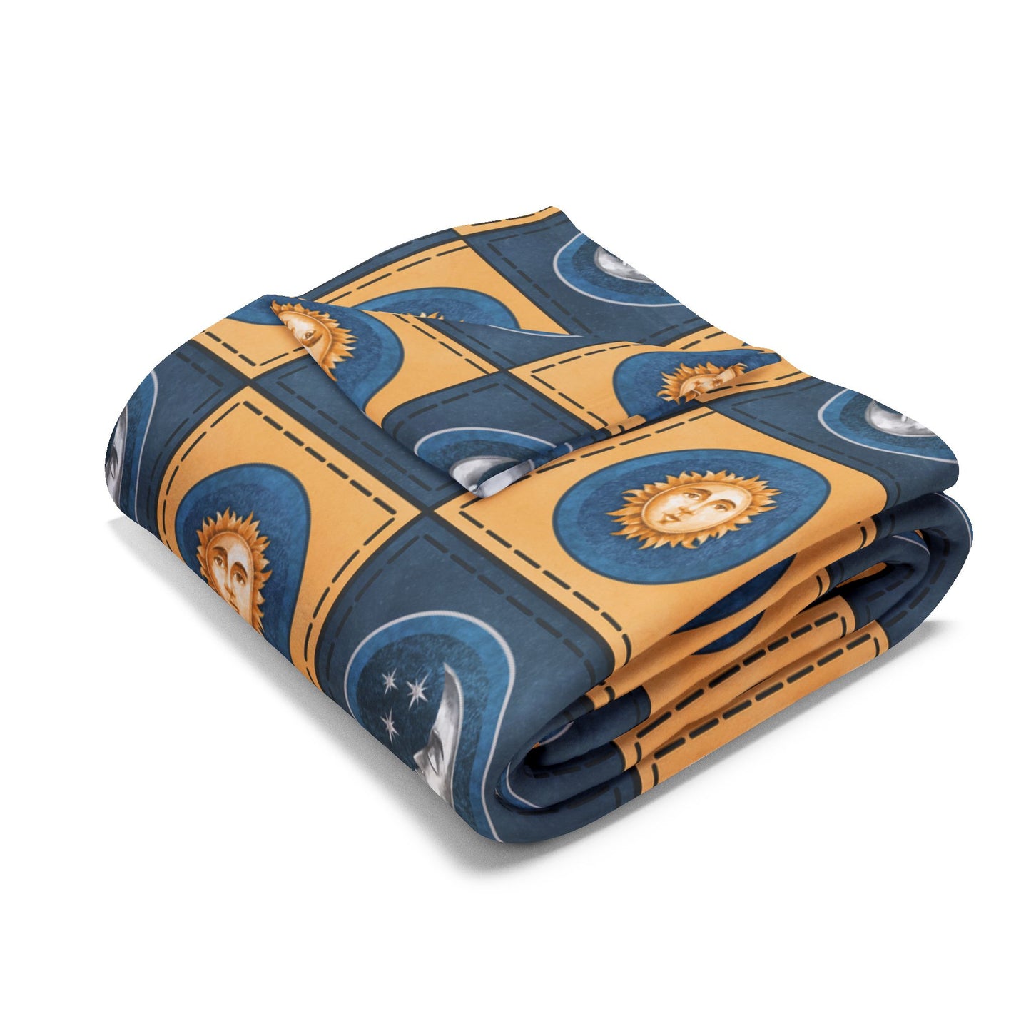 Fleece Blanket - Celestial Sun Moon Star Print