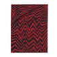 Fleece Black and Red Chevron Blanket