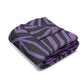 Fleece Black and Purple Chevron Blanket