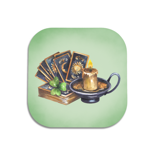Dark Cottage Core Wiccan Style Coaster