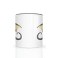 Mystical Dragon Mug – 11oz White Mug with Black Interior & Handle, Fantasy Drinkware