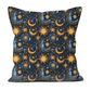 Celestial Sun and Moon Faux Suede Cushion – Mystical Astrology Throw Pillow for Cosmic Decor