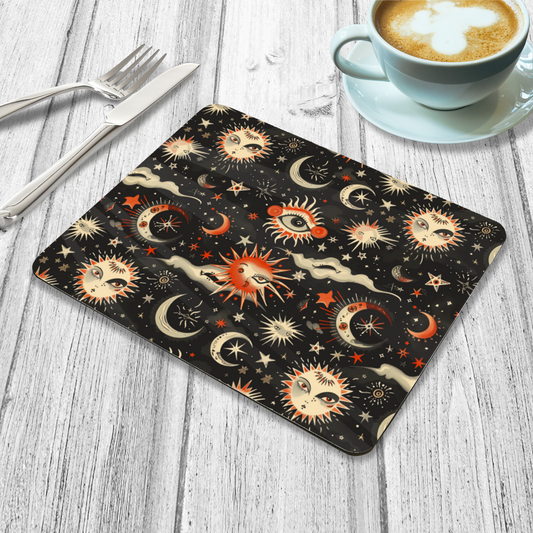 Celestial Sun & Moon Mystical Placemat – Vintage Cosmic Décor