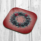 Dark Elegance Christmas Coaster – Gothic Wreath with Black Roses & Cobwebs