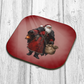 Gothic Santa Claus Hardwood Drinks Coaster – Unique Holiday Table Décor