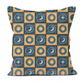 Faux Suede Cushion -Patchwork Effect Celestial Sun Moon Star Print