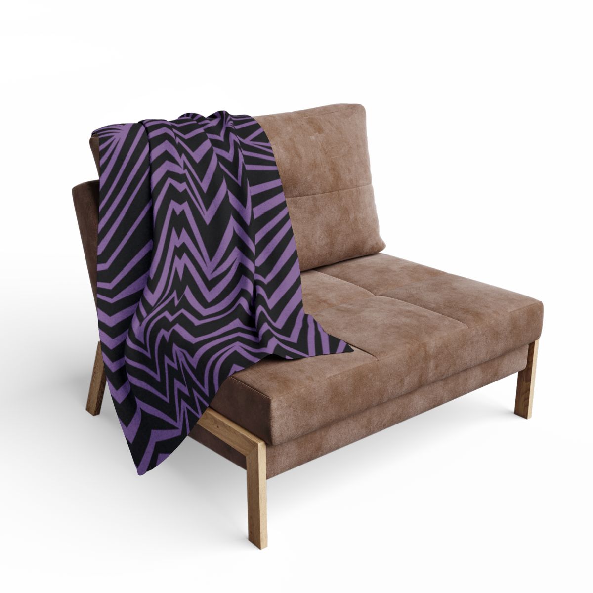 Arctic Fleece Black Chevron Blanket
