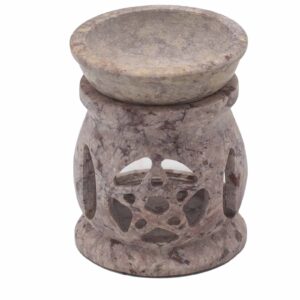 small sand colour soapstone oil burner