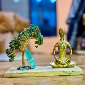 Green Aventurine Yoga Garden Ornament(14cm)